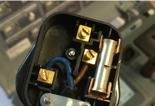 Dangerous DIY Fuse repair Found in Keighley. Bypassed fused in plug found in Factory in Keighley.